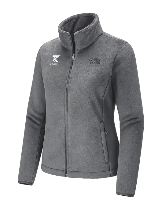 The North Face Womens Dark Medium Grey Osito Fleece Jacket
 w/TK Realty Logo