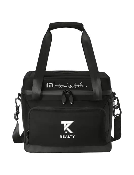 TravisMathew Black Cruise 24-Can Cooler w/TK Realty Logo