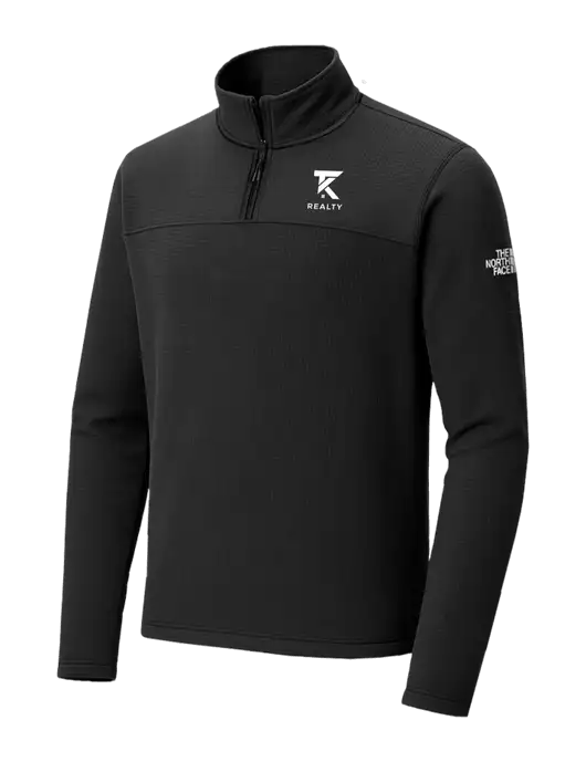The North Face Aim 1/4-Zip Black Fleece w/TK Realty Logo
