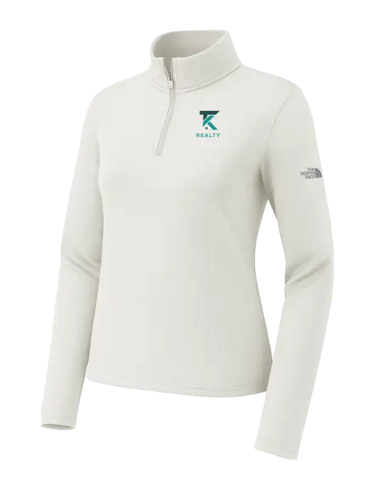 The North Face Womens Aim 1/4-Zip Ivory Fleece w/TK Realty Logo