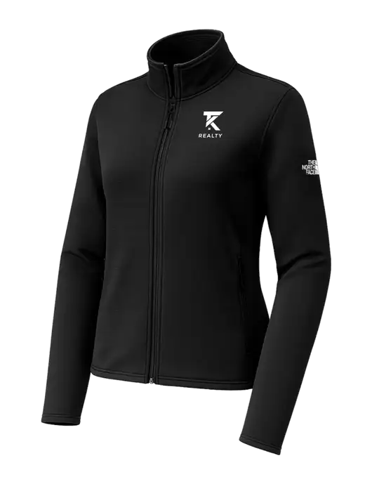 The North Face Womens Aim Full-Zip Black Fleece Jacket w/TK Realty Logo