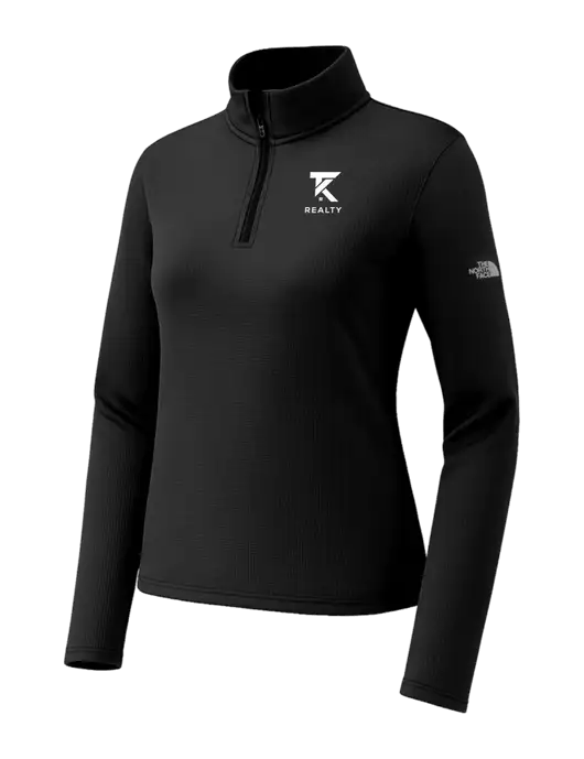 The North Face Womens Aim 1/4-Zip Black Fleece w/TK Realty Logo