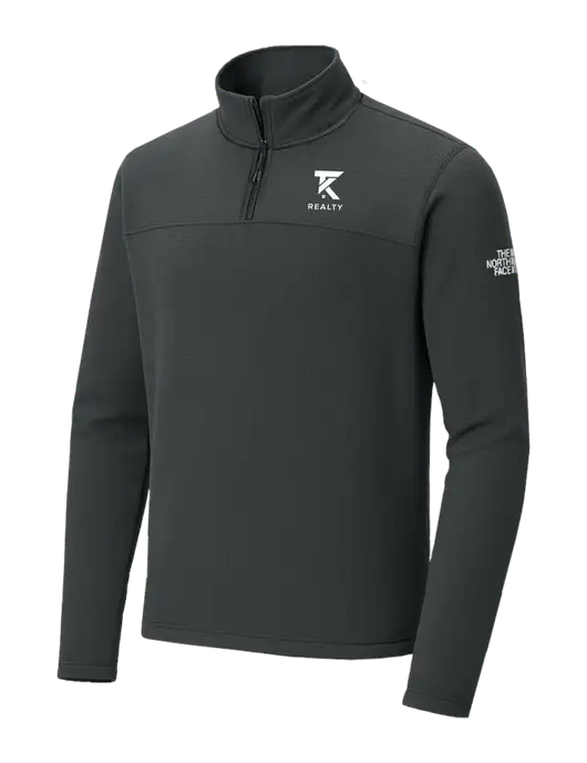 The North Face Aim 1/4-Zip Charcoal Grey Fleece w/TK Realty Logo