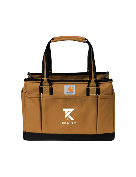 Carhartt Light Brown Utility Tote w/TK Realty Logo