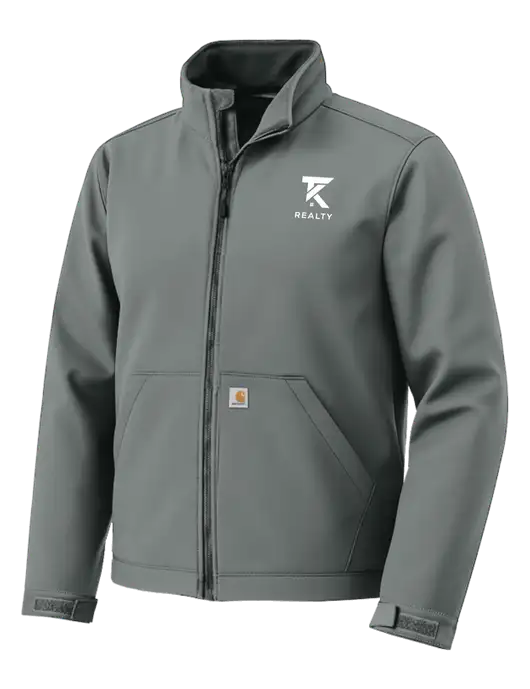 Carhartt Rain Defender Dark Medium Grey Soft Shell Jacket w/TK Realty Logo