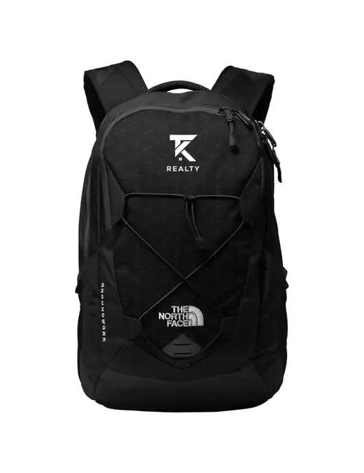The North Face Black Groundwork Backpack w/TK Realty Logo