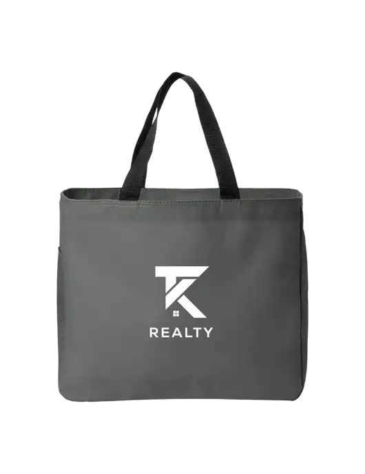 Essential Dark Grey Tote w/TK Realty Logo