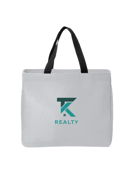 Essential Light Grey Tote w/TK Realty Logo