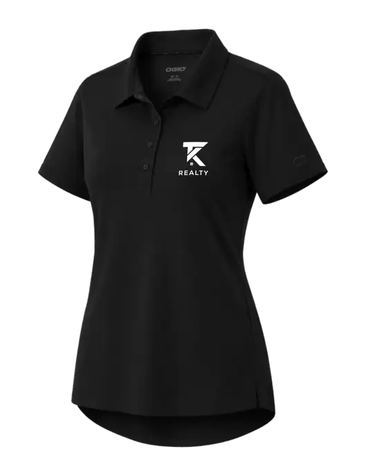 OGIO Womens Envision Black Polo w/TK Realty Logo