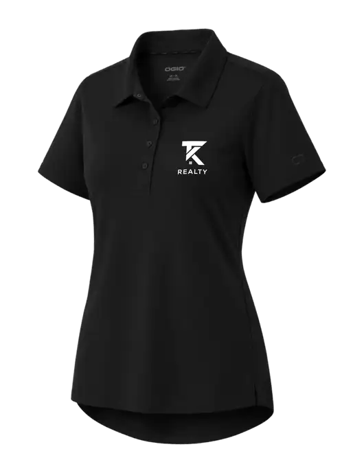 OGIO Womens Envision Black Polo w/TK Realty Logo