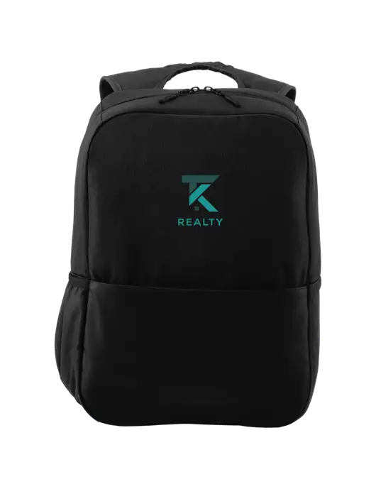 Access Square Laptop Black Backpack w/TK Realty Logo