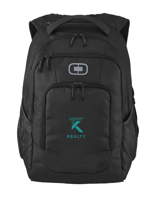 OGIO Black Logan Laptop Backpack
 w/TK Realty Logo