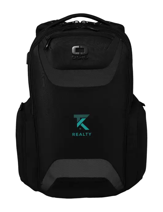 OGIO Black Charcoal Connected Pack w/TK Realty Logo