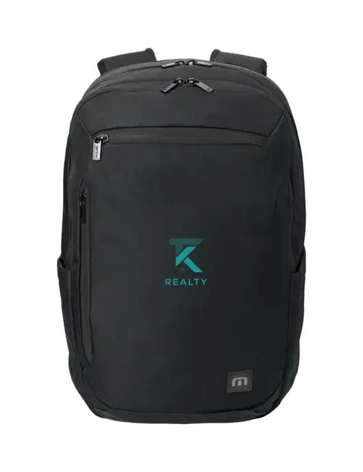 TravisMathew Black Duration Backpack w/TK Realty Logo