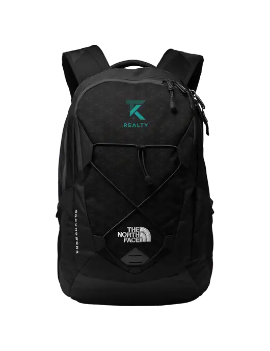 The North Face Black Groundwork Backpack w/TK Realty Logo