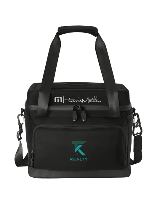 TravisMathew Black Cruise 24-Can Cooler w/TK Realty Logo