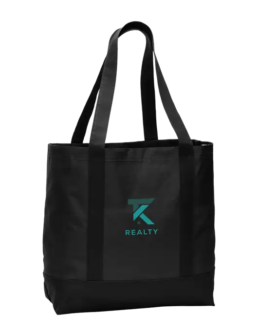 Carryall Black/Black Day Tote w/TK Realty Logo