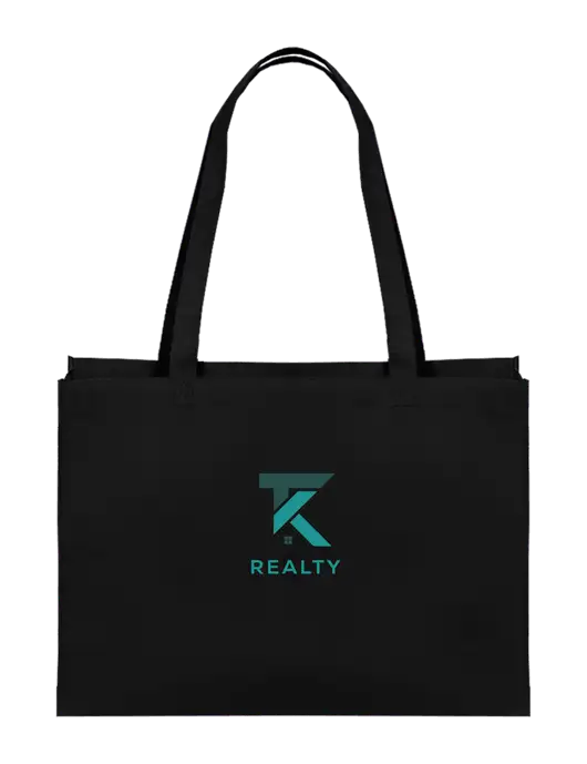 Eco Reusable Black Tote w/TK Realty Logo