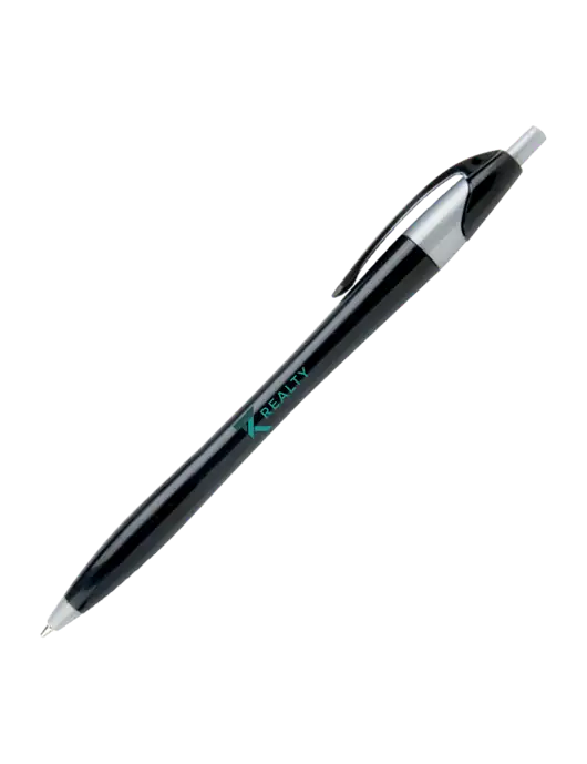 Novella Black/Silver Corporate Pen - Blue Ink w/TK Realty Logo
