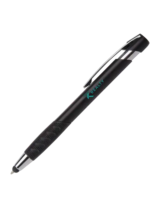 Alize Black Stylus Black Ink Pen w/TK Realty Logo