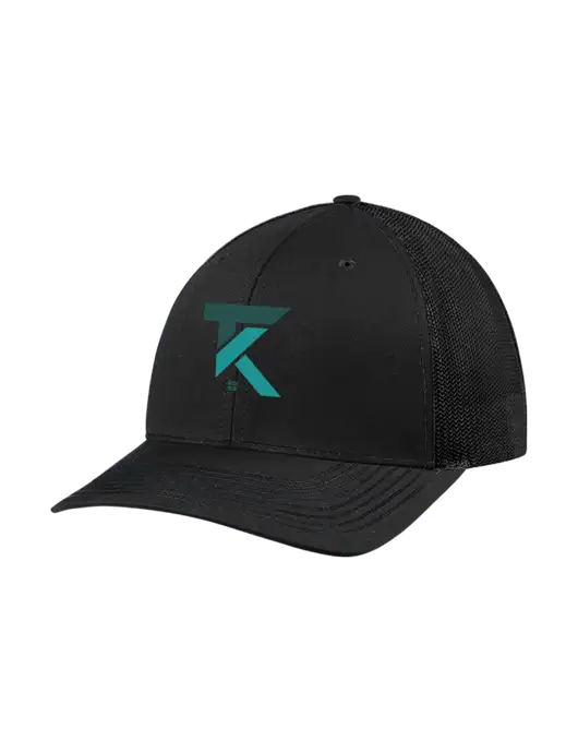 Richardson Adjustable Snapback Original 112 Trucker Cap Black w/Black Mesh w/TK Realty Logo