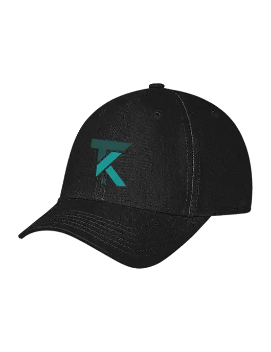 Black Structured Soft Snap Closure Hook & Loop Cap w/TK Realty Logo