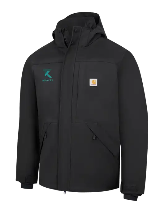 Carhartt Black Storm Defender Shoreline Jacket w/TK Realty Logo