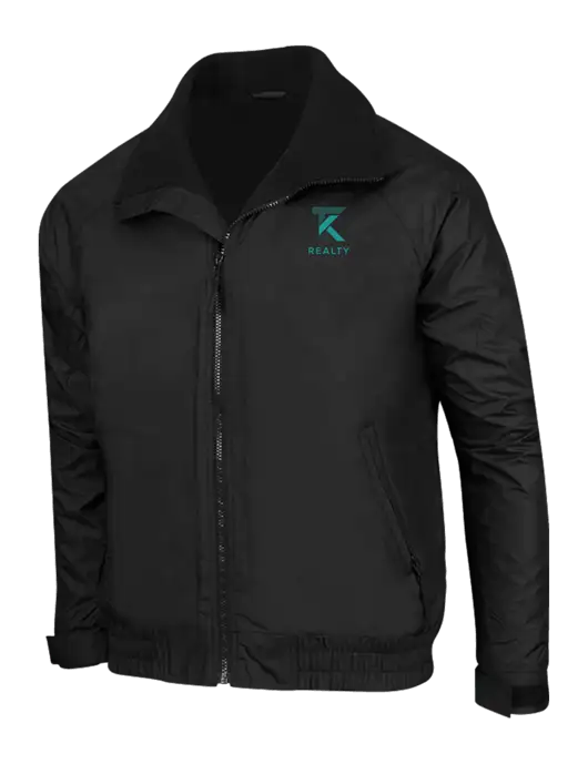 True Black/True Black Classic Competitor Jacket w/TK Realty Logo