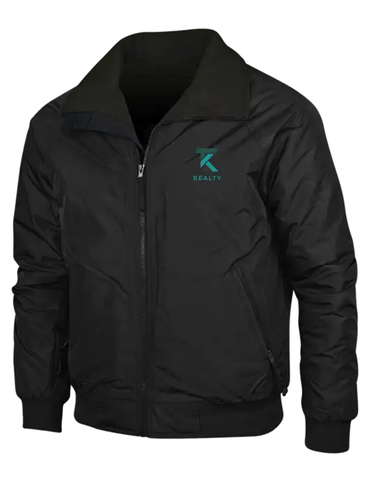 True Black/True Black Classic Challenger Jacket w/TK Realty Logo