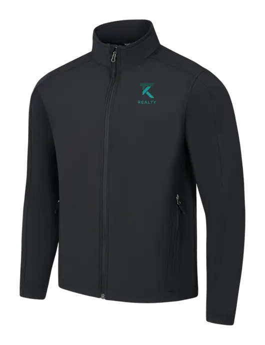 Black Core Soft Shell Jacket w/TK Realty Logo
