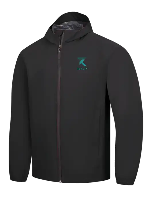 Black Essential Rain Jacket w/TK Realty Logo