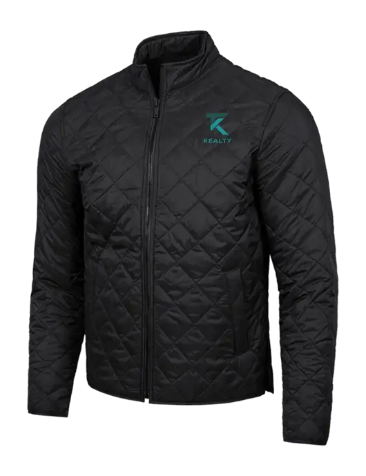 Mercer+Mettle Black Quilted Full-Zip Jacket w/TK Realty Logo
