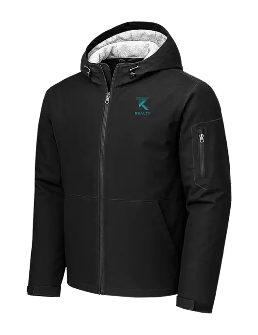 Waterproof Insulated Black Jacket w/TK Realty Logo