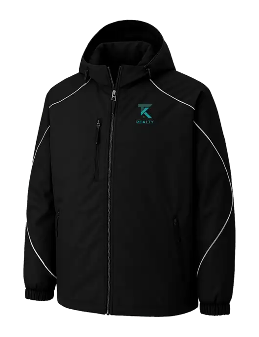 Angle 3-In-1 Black Jacket with Bonded Fleece Liner w/TK Realty Logo, TK Realty Logo
