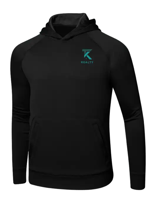 Tech Black Fleece Hooded Sweatshirt w/TK Realty Logo