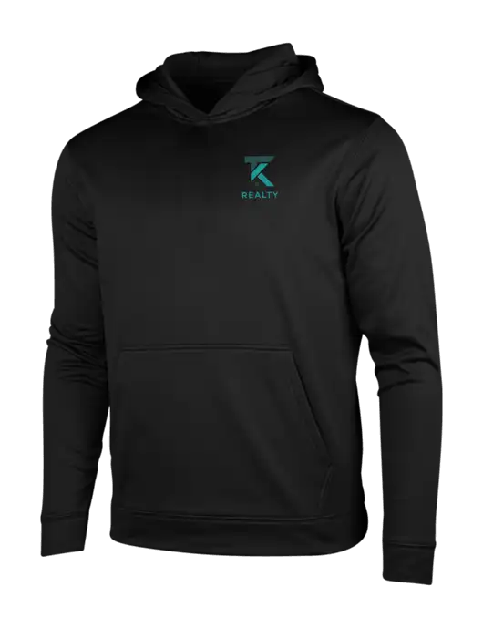 Black Fleece Sport-Wick Hooded Pullover w/TK Realty Logo