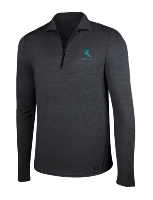 OGIO Blacktop Heather Endurance Force 1/4 Zip w/TK Realty Logo