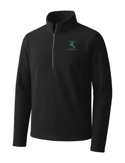 Black Microfleece 1/2 Zip Pullover w/TK Realty Logo