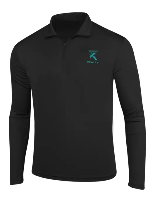 Black PosiCharge Competitor 1/4 Zip Pullover w/TK Realty Logo