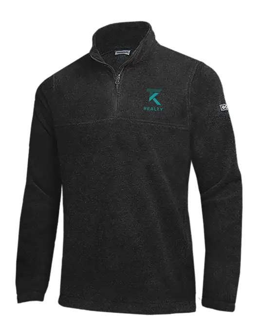Columbia Black Steens Mountain Fleece 1/2 Zip Pullover w/TK Realty Logo