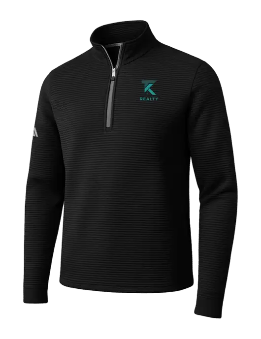 Adidas Black Spacer Quarter-Zip Pullover w/TK Realty Logo
