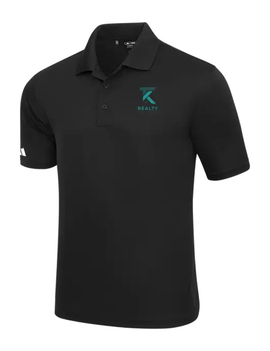Adidas Black Basic Sport Polo w/TK Realty Logo