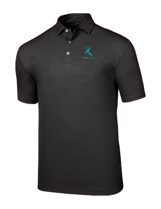 Callaway Birdseye Black Polo w/TK Realty Logo