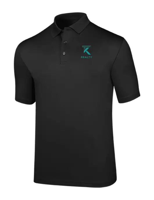 Callaway Opti-Dri Black Chev Polo w/TK Realty Logo