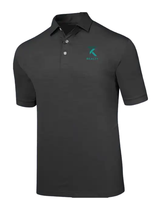 Callaway Black Fashion Tonal Polo w/TK Realty Logo