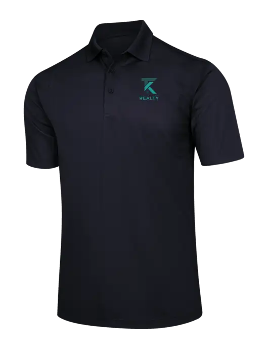 Black Micropique Sport-Wick Polo w/TK Realty Logo