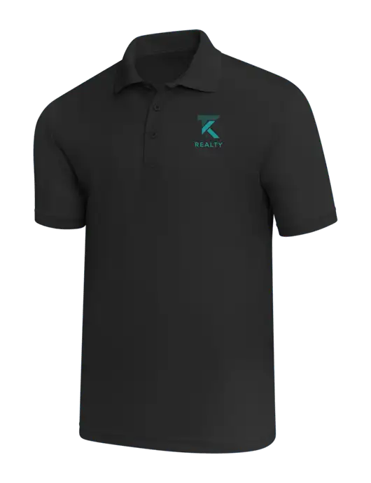 Black PosiCharge RacerMesh Polo w/TK Realty Logo