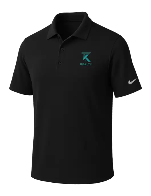 NIKE Black Dri-Fit Micro Pique Polo w/TK Realty Logo