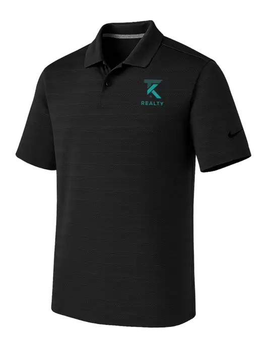 Nike Black Dri-FIT Vapor Jacquard Polo w/TK Realty Logo