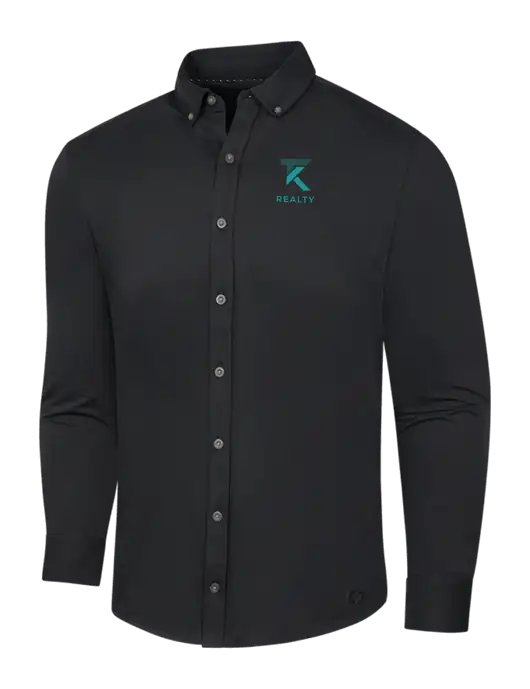OGIO Blacktop Modern Code Stretch Button-Up Shirt w/TK Realty Logo